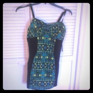 Material Girl bodycon illusion dress